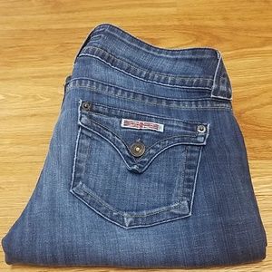 HUDSON WOMEN'S 28x32 FADED DARK WASH DISTRESSED BOOTCUT GIRLS JEANS